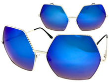 Oversized Exaggerated Vintage Retro Style SUNGLASSES Large Silver Frame 4047