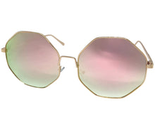 Oversized Exaggerated Vintage Retro Style SUNGLASSES Large Octagon Rose Gold Frame 4150