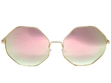 Oversized Exaggerated Vintage Retro Style SUNGLASSES Large Octagon Rose Gold Frame 4150