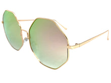 Oversized Exaggerated Vintage Retro Style SUNGLASSES Large Octagon Rose Gold Frame 4150