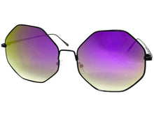 Oversized Exaggerated Vintage Retro Style SUNGLASSES Large Octagon Black Frame 4150