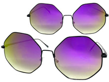 Oversized Exaggerated Vintage Retro Style SUNGLASSES Large Octagon Black Frame 4150