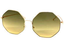 Oversized Exaggerated Vintage Retro Style SUNGLASSES Large Rose Gold Octagon Frame 4150