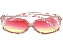 Oversized Exaggerated Vintage Retro Style SUNGLASSES Huge Pink Frame 80007
