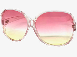 Oversized Exaggerated Vintage Retro Style SUNGLASSES Huge Pink Frame 80007