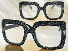 Oversized Classic Vintage Retro Style Clear Lens EYEGLASSES Large Square Black Frame 80984