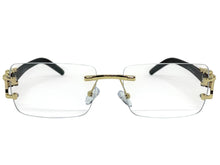 Classy Elegant Modern Luxury Style Clear Lens EYEGLASSES Rimless Gold Frame 27715