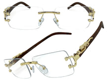 Classy Elegant Modern Luxury Style Clear Lens EYEGLASSES Rimless Gold Frame 27715