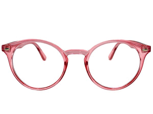 Classic Vintage Retro Style Clear Lens EYEGLASSES Round Pink Frame 1728