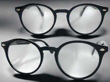 Classic Vintage Retro Style Clear Lens EYEGLASSES Round Black Frame 1728