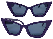 Oversized Vintage Retro Cat Eye Style SUNGLASSES Purple  Frame 2040