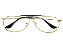 Oversized Vintage Retro Aviator Style Clear Lens SUNGLASSES Gold Frame AB266