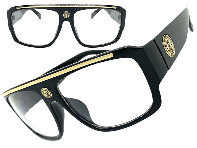 Classic Vintage Retro Hardcore Hip Hop Style Clear Lens EYEGLASSES Thick Black Frame 3074