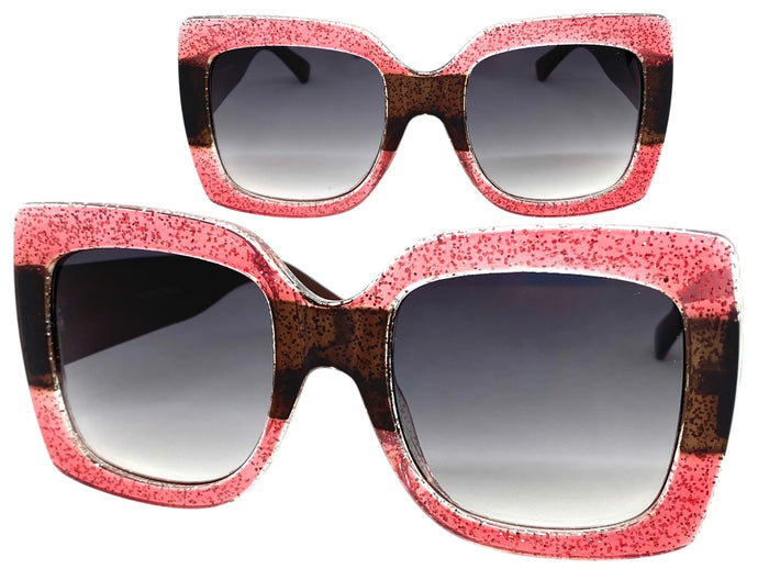 Oversized Vintage Retro Style SUNGLASSES Large Thick Square Frame 1849