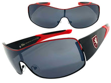 Classic Contemporary Modern Wrap Style SUNGLASSES Sleek Black & Red Frame 3734