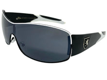 Classic Contemporary Modern Wrap Style SUNGLASSES Sleek Black & White Frame 3734