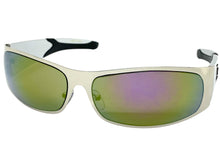 Classic Contemporary Modern Wrap Style SUNGLASSES Sleek Silver Frame 3727