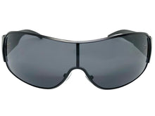 Classic Contemporary Modern Wrap Shield Style SUNGLASSES Sleek Black Frame 3410