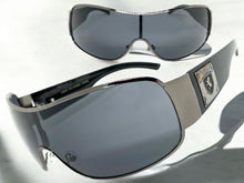 Classic Contemporary Modern Wrap Shield Style SUNGLASSES Sleek Gunmetal Frame 3410