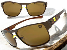 Classic Modern Trendhy Sporty Biker Style SUNGLASSES Sleek Brown Frame 21036