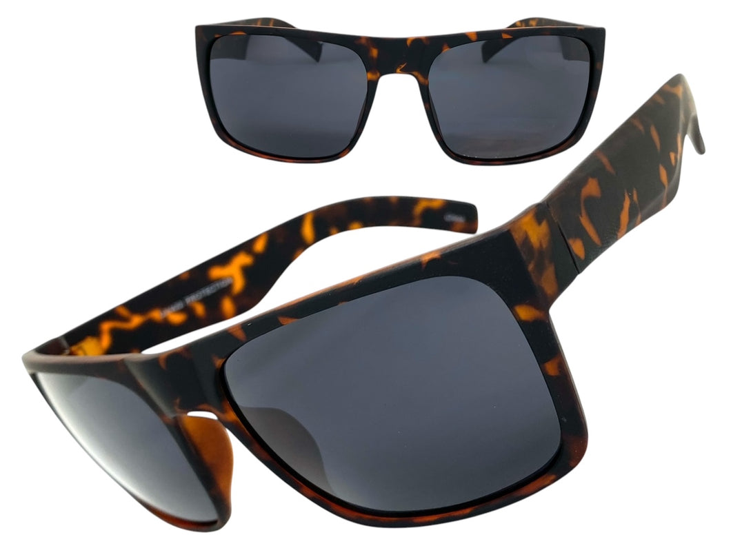 Classic Hardcore Biker Gangster Style SUNGLASSES Tortoise Frame Dark Lens 80672