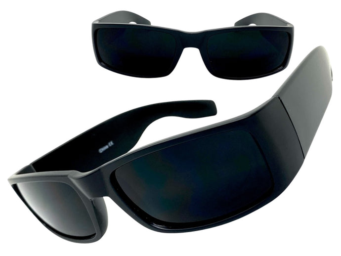 Classic Hardcore Biker Gangster Style SUNGLASSES Black Frame Dark Lens K0037