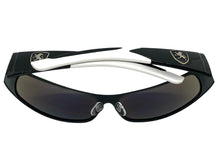 Classic Contemporary Modern Wrap Style SUNGLASSES Sleek Black & White Frame 3727