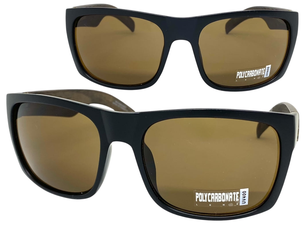 Classic Sporty Hardcore Biker Style SUNGLASSES Square Black Frame Ideal for Big Heads 540987