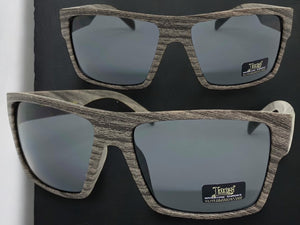 Classic Sporty Hardcore Biker Style LOCS SUNGLASSES Square Wood Print Frame 91189