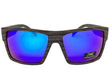 Classic Sporty Hardcore Biker Style LOCS SUNGLASSES Square Wood Print Frame 91189