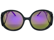 Exaggerated Vintage Retro Hippie Style SUNGLASSES Round Black Frame 7150