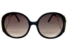 Exaggerated Vintage Retro Hippie Style SUNGLASSES Round Black Frame 7150