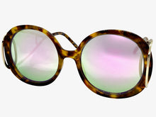 Exaggerated Vintage Retro Hippie Style SUNGLASSES Round Leopard Frame 7150
