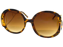 Exaggerated Vintage Retro Hippie Style SUNGLASSES Round Leopard Frame 7150