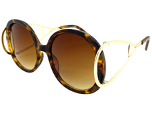 Exaggerated Vintage Retro Hippie Style SUNGLASSES Round Leopard Frame 7150