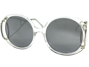 Exaggerated Vintage Retro Hippie Style SUNGLASSES Round Clear Frame 7150