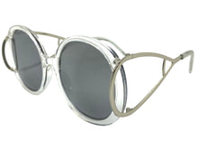 Exaggerated Vintage Retro Hippie Style SUNGLASSES Round Clear Frame 7150