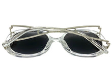 Exaggerated Vintage Retro Hippie Style SUNGLASSES Round Clear Frame 7150