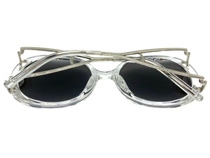 Exaggerated Vintage Retro Hippie Style SUNGLASSES Round Clear Frame 7150
