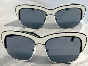 Exaggerated Funky Vintage Retro Style SUNGLASSES Square Black Frame 1699