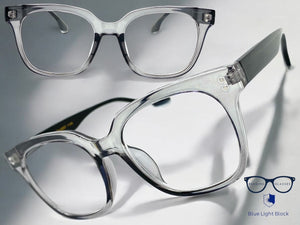 Classic Vintage Retro Style READING GLASSES READERS Gray Frame Lens Strength +1.50