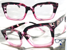 Classic Vintage Retro Style READING GLASSES READERS Pink Tortoise Frame Lens Strength +2.00