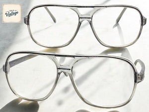 Classic TRUE Vintage Retro Aviator Style READING GLASSES READERS Gray Frame Lens Strength +1.75