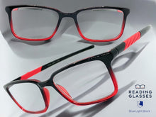 Classy Contemporary Modern Style READING GLASSES READERS Black Frame Lens Strength +3.00