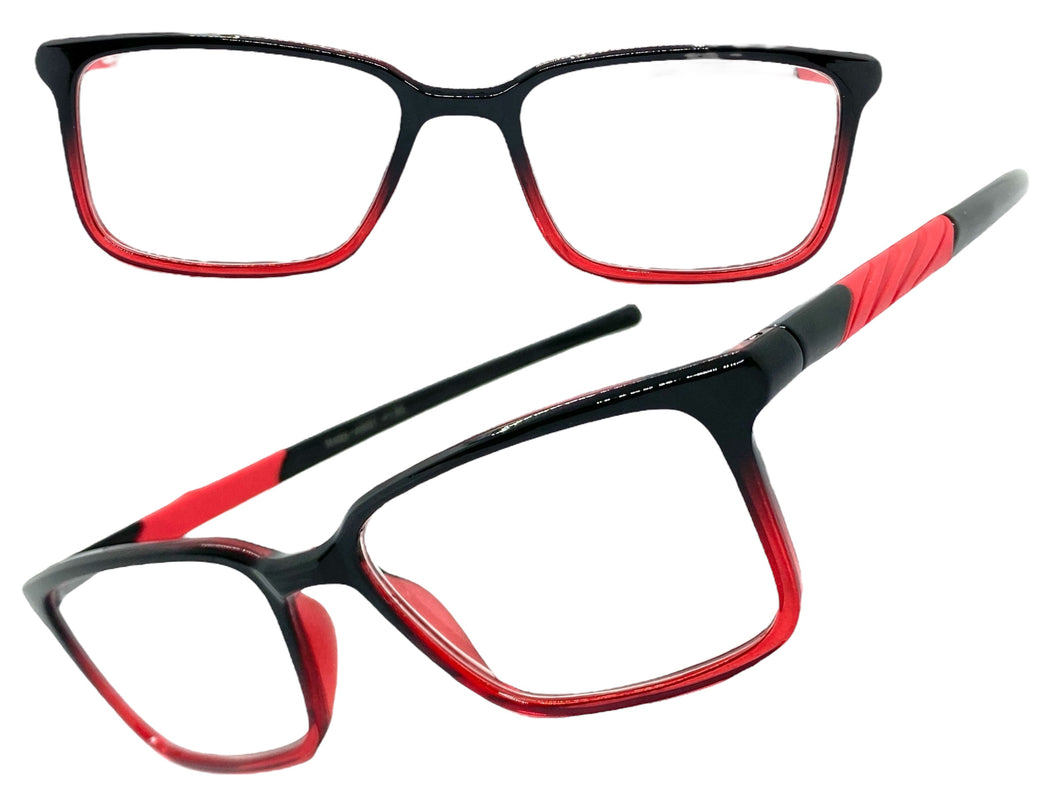 Classy Contemporary Modern Style READING GLASSES READERS Black Frame Lens Strength +3.00