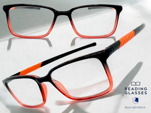 Classy Contemporary Modern Style READING GLASSES READERS Black Frame Lens Strength +2.00
