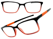 Classy Contemporary Modern Style READING GLASSES READERS Black Frame Lens Strength +2.00