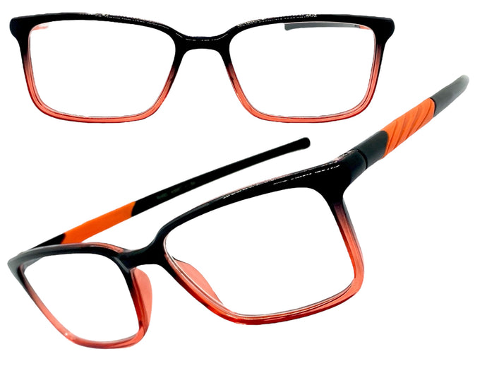 Classy Contemporary Modern Style READING GLASSES READERS Black Frame Lens Strength +2.00