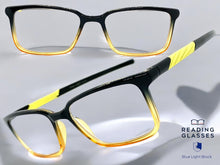 Classy Contemporary Modern Style READING GLASSES READERS Black Frame Lens Strength +2.50
