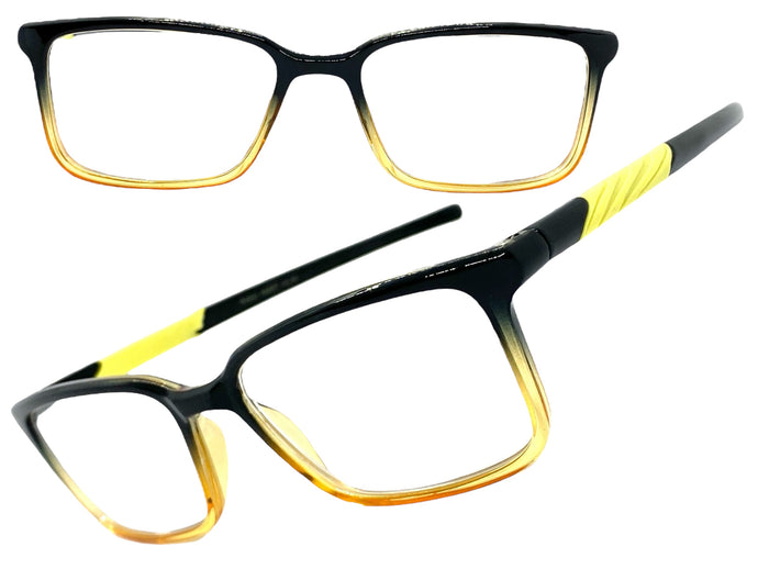 Classy Contemporary Modern Style READING GLASSES READERS Black Frame Lens Strength +2.50